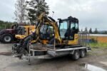Caterpillar 302CR avec engcon et remorque – Image 26